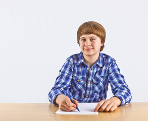 smart boy learning for school