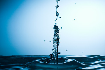 Water drop falling and colliding