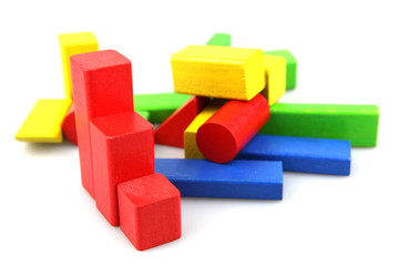 Fototapeta premium Wooden building blocks
