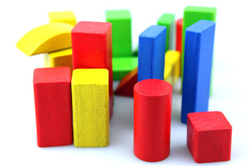 Wooden building blocks