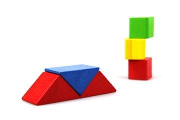 Wooden building blocks