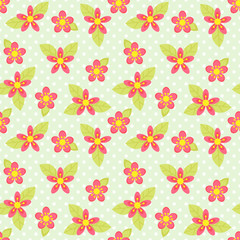 Seamless vector flower pattern
