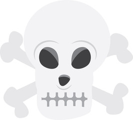 Isolated skull skeleton head illustration