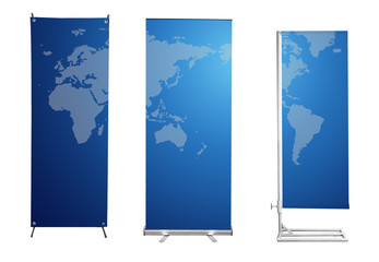 Set of banner stand display