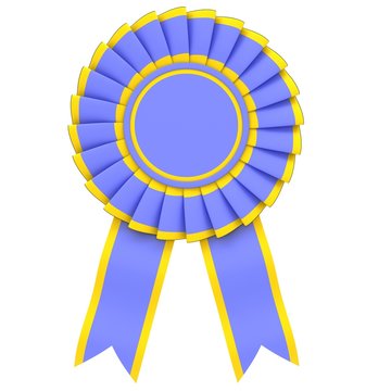 Blue Ribbon Award from the yellow border