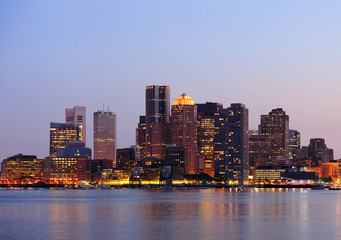 Boston at dusk