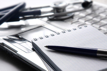 stethoscope on desk