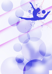 Gymnastic and ball background