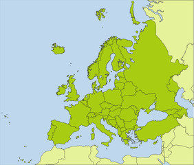Naklejka premium European countries