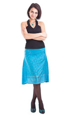 Full length of a smiling young female