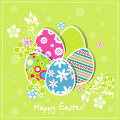 Template Easter greeting card, vector