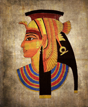 Cleopatra old Egyptian papyrus