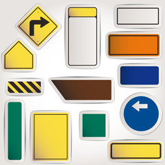 Vector. Blank road signs
