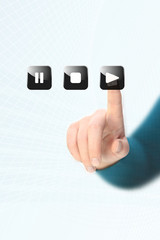 pressing a TV button