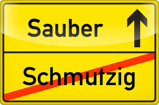 schmutzig > sauber