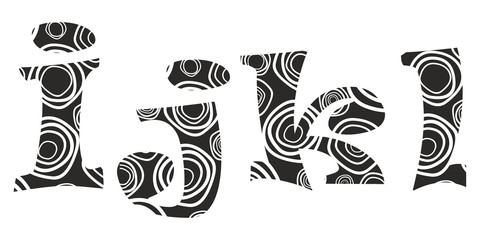 Handdrawn vector lliteras 