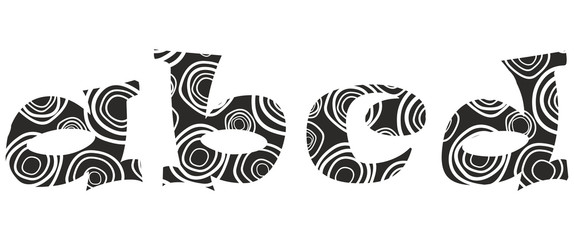 Fototapeta premium Handdrawn vector lliteras 