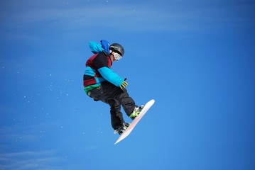 Fototapeta na wymiar snowboard - skok