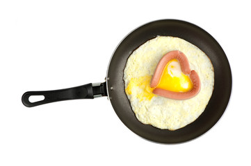 Fried egg in a frying pan
