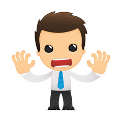 funny cartoon office worker