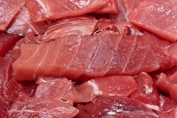 Slices of fresh tuna