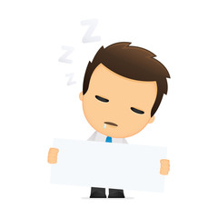 funny cartoon office worker