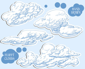 Clouds vector set
