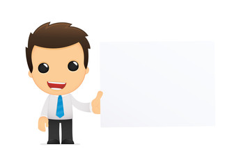 funny cartoon office worker