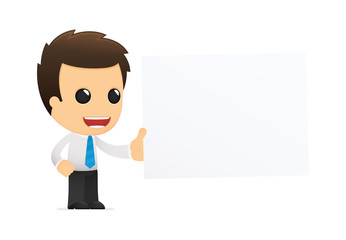 funny cartoon office worker