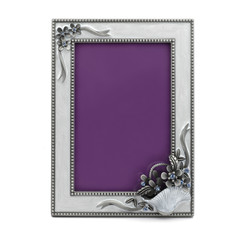 spruce table photo frame isolated on white