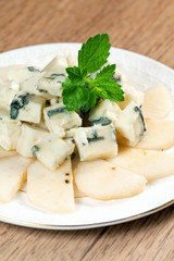 Italian blue cheese gorgonzolla and  pear
