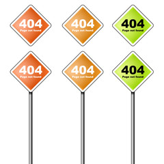 Error 404 icon and sign