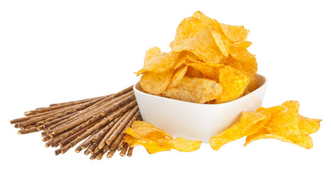 Chips and Saltsticks (with clipping path)