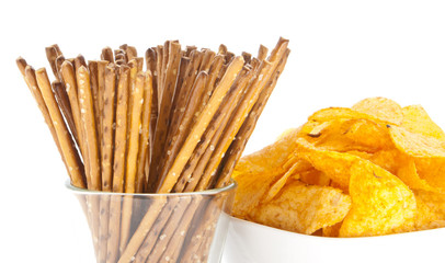 Chips and Saltsticks (with clipping path)