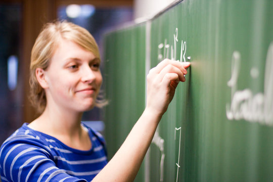 Female student in classroom
