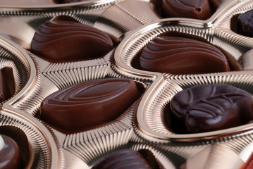 chocolates in foil box