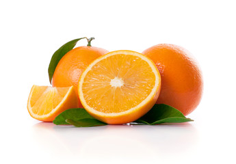 Orange on a white background