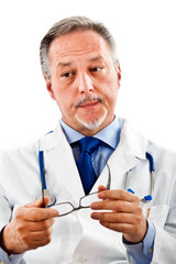Serious doctor portrait