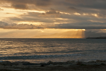 paisaje marino durante el ocaso