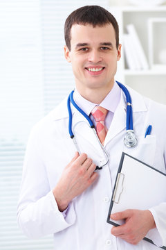 Portrait of young male doctor