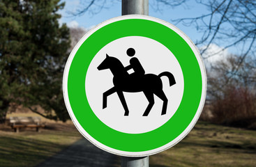 Verkehrszeichen - Reiten erlaubt
