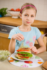 girl with sandwich