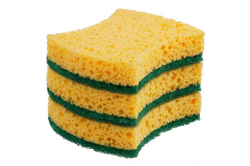 Stack of sponges for washing dishes