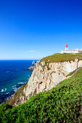 Fototapeta na wymiar Cabo de Roca krajobraz. Portugalia.
