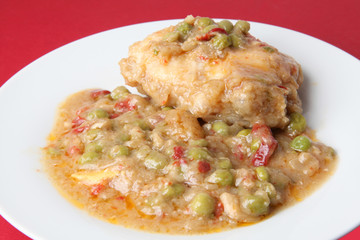pescado con salsa