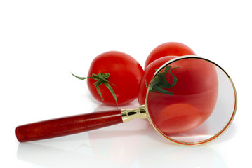 Tomato and magnifier