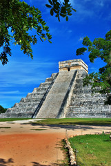 Pyramid of Kukulcan in Chichen Itza near Cancun, Mexico