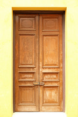 Old wooden doors