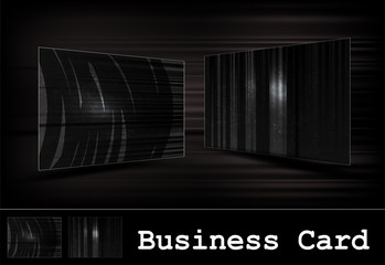 Vector black business card set. Web concept.