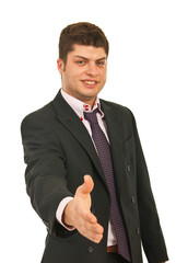 Young business man handshake